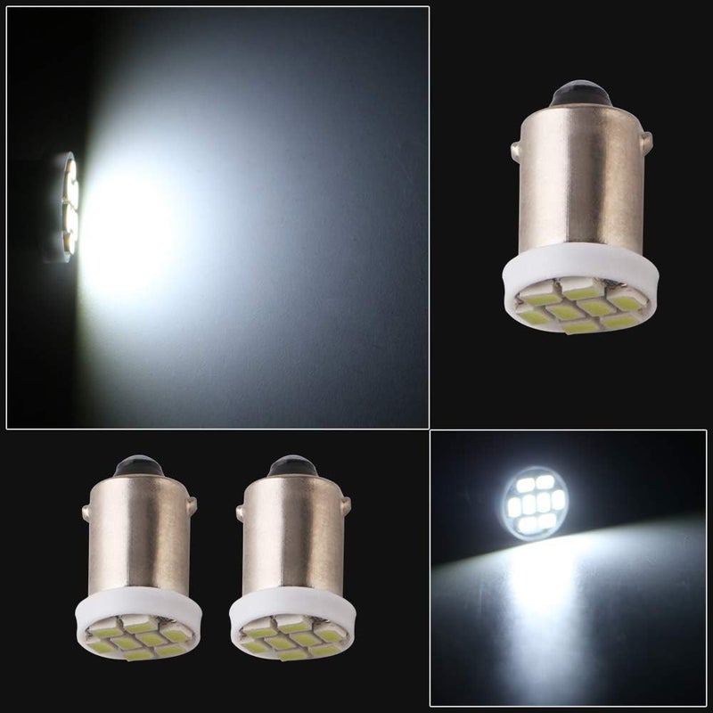 Grandview BA9 BA9S 53 57 1895 64111 White Car Vehicle BA9S White Super Bright LED Bulbs Used for Side Door Courtesy Lights Map Lights - Pack of 10 - Image 3